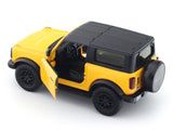 Ford Bronco Badlands yellow 1:33-42 RMZ City licensed pull back car scale model