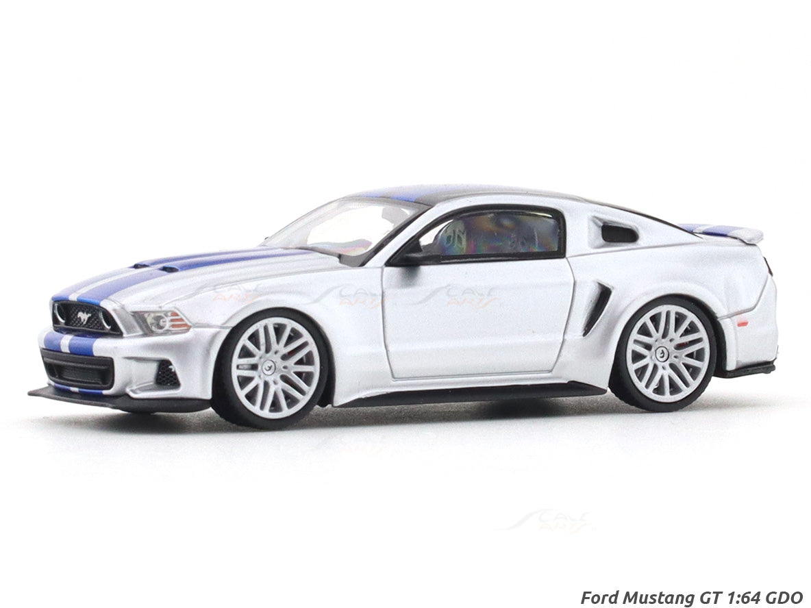 Ford Mustang GT silver 1:64 GDO diecast scale model miniature car