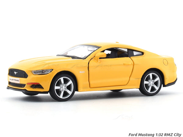 Ford Mustang yellow 1:32 RMZ City 5 inch pullback diecast scale model car