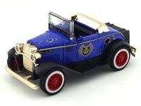 Blue Convertible Classic car pull back alloy toy