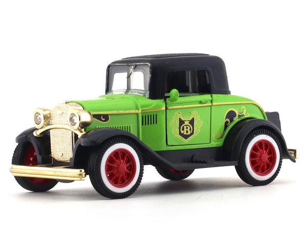 Green Classic car pull back alloy toy