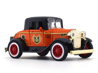 Orange Classic car pull back alloy toy