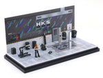 HKS Garage Diorama set 1:64 Moreart scale model diorama