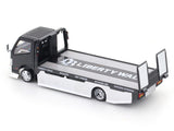 Hino 300 Custom Flatbed Truck black 1:64 MicroTurbo diecast scale model car miniature car collectible