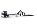 Hino 300 Custom Flatbed Truck black 1:64 MicroTurbo diecast scale model car miniature car collectible