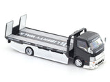Hino 300 Custom Flatbed Truck black 1:64 MicroTurbo diecast scale model car miniature car collectible