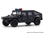 Hummer H1 / Humvee Police Black 1:64 Master diecast scale model car