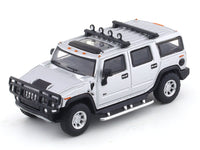 Hummer H2 Silver 1:64 JKM diecast scale model car miniature