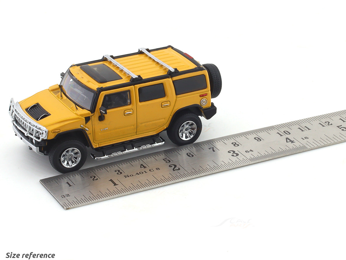 Hummer H2 Yellow 1:64 Lulu Model diecast scale model car | Scale