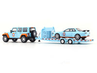 Jeep Wrangler + Nissan Skyline GT-R R32 + Trailer 1:64 Time Micro diecast scale model