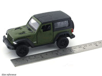 Jeep Wrangler Rubicon matte green 1:32 RMZ City 5 inch pullback diecast scale model car