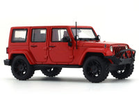 Jeep Wrangler red with figure 1:64 Time Micro diecast scale model car