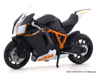 KTM 1190 RC8 R black 1:18 Bburago diecast scale model bike collectible