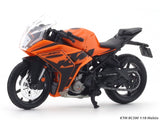 KTM RC390 Orange 1:18 Maisto licensed diecast scale model bike collectible