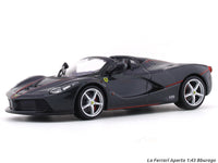 La Ferrari Aperta Black 1:43 Bburago Signature diecast scale model car