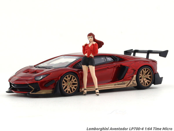 Lamborghini Aventador LP700-4 red DX 1:64 Time Micro diecast scale model miniature car