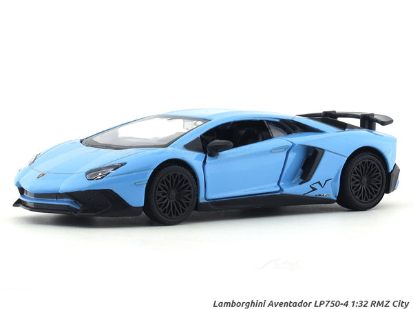 Lamborghini Aventador LP750-4 matte blue 1:32 RMZ City 5 inch pullback diecast scale model car