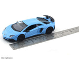 Lamborghini Aventador LP750-4 matte blue 1:32 RMZ City 5 inch pullback diecast scale model car