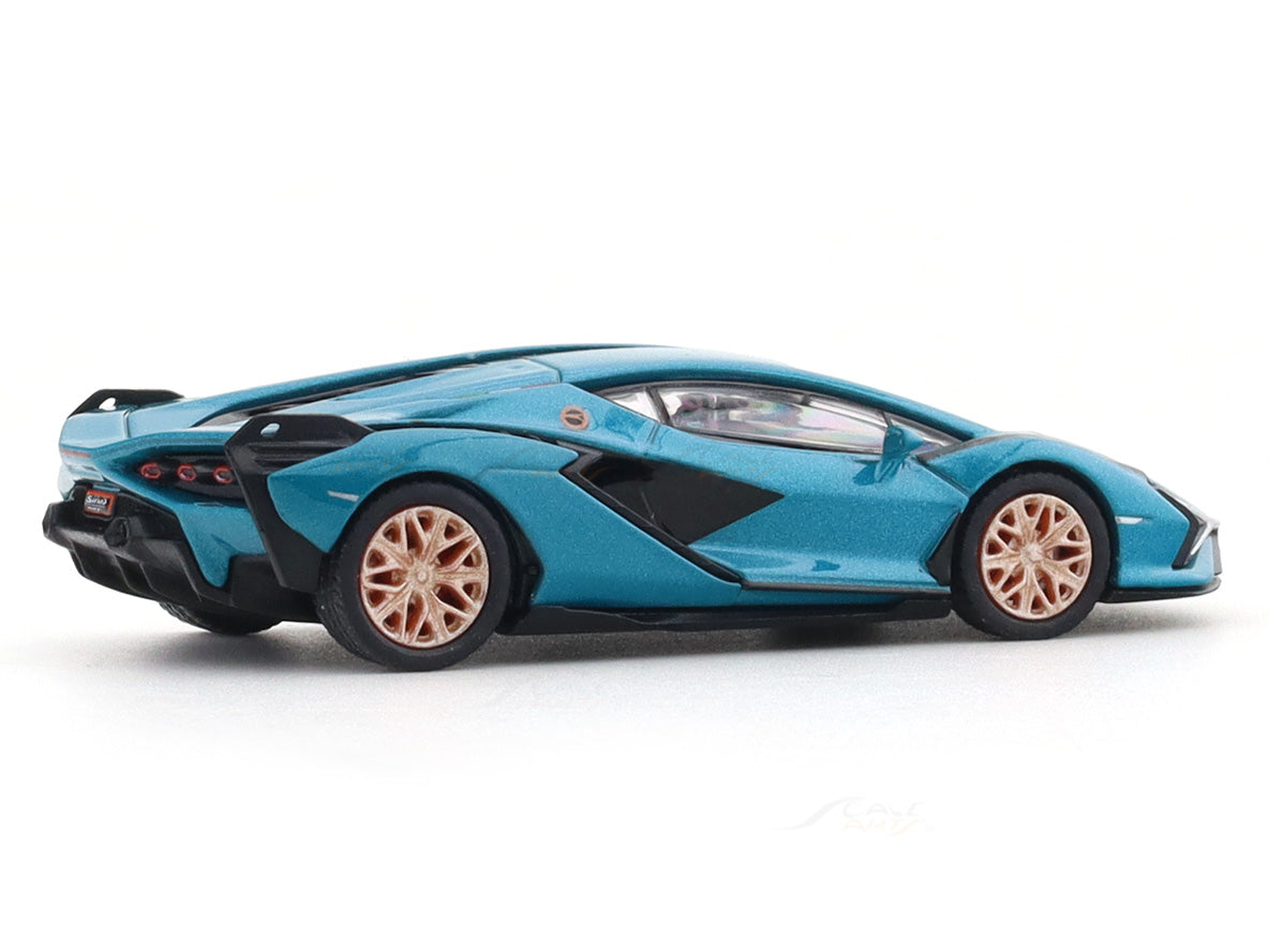 Lamborghini Sian FKP 37 blue 1:64 PosterCars licensed diecast