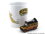 Land Rover Defender 110 Camel Trophy dirty with mug 1:64 Master diecast scale model collectible