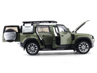 Land Rover Defender 110 green 1:18 QY Toys diecast scale model car