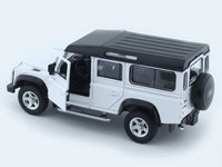 Land Rover Defender 110 white 1:32 RMZ City pullback diecast scale model car