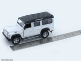 Land Rover Defender 110 white 1:32 RMZ City pullback diecast scale model car