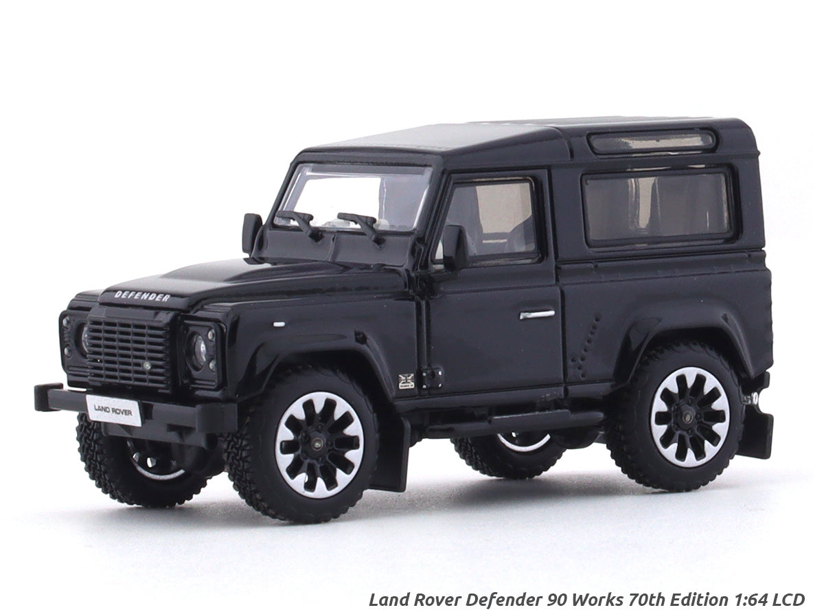 Land Rover Defender 90 Works 70th Edition black 1:64 LCD Models diecast ...