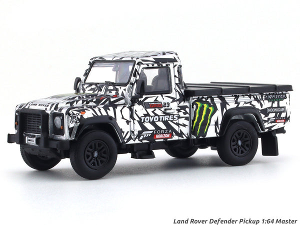 Land Rover Defender Pickup silver 1:64 Master diecast scale model car ...