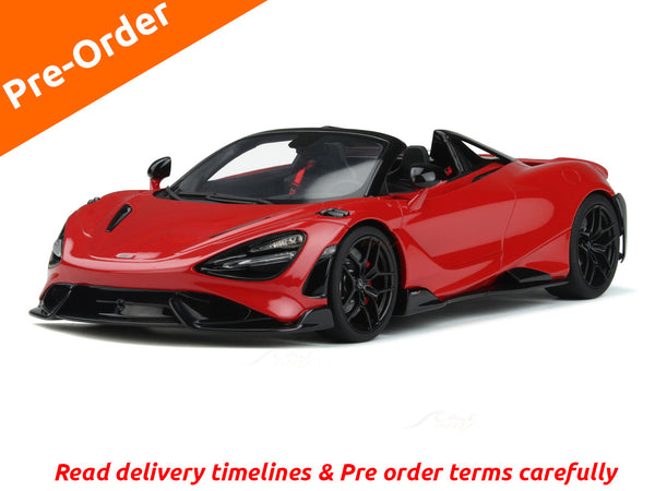 Pre Order : McLaren 765 LT Spider Vermillon Red 1:18 GT Spirit resin scale model car collectible