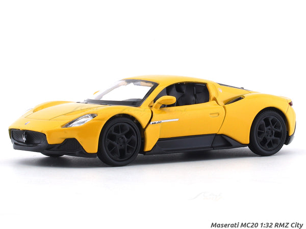 Maserati MC20 yellow 1:32 RMZ City 5 inch pullback diecast scale model car