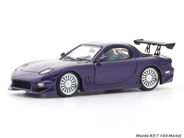 Mazda RX-7 purple 1:64 Mortal diecast scale model car miniature