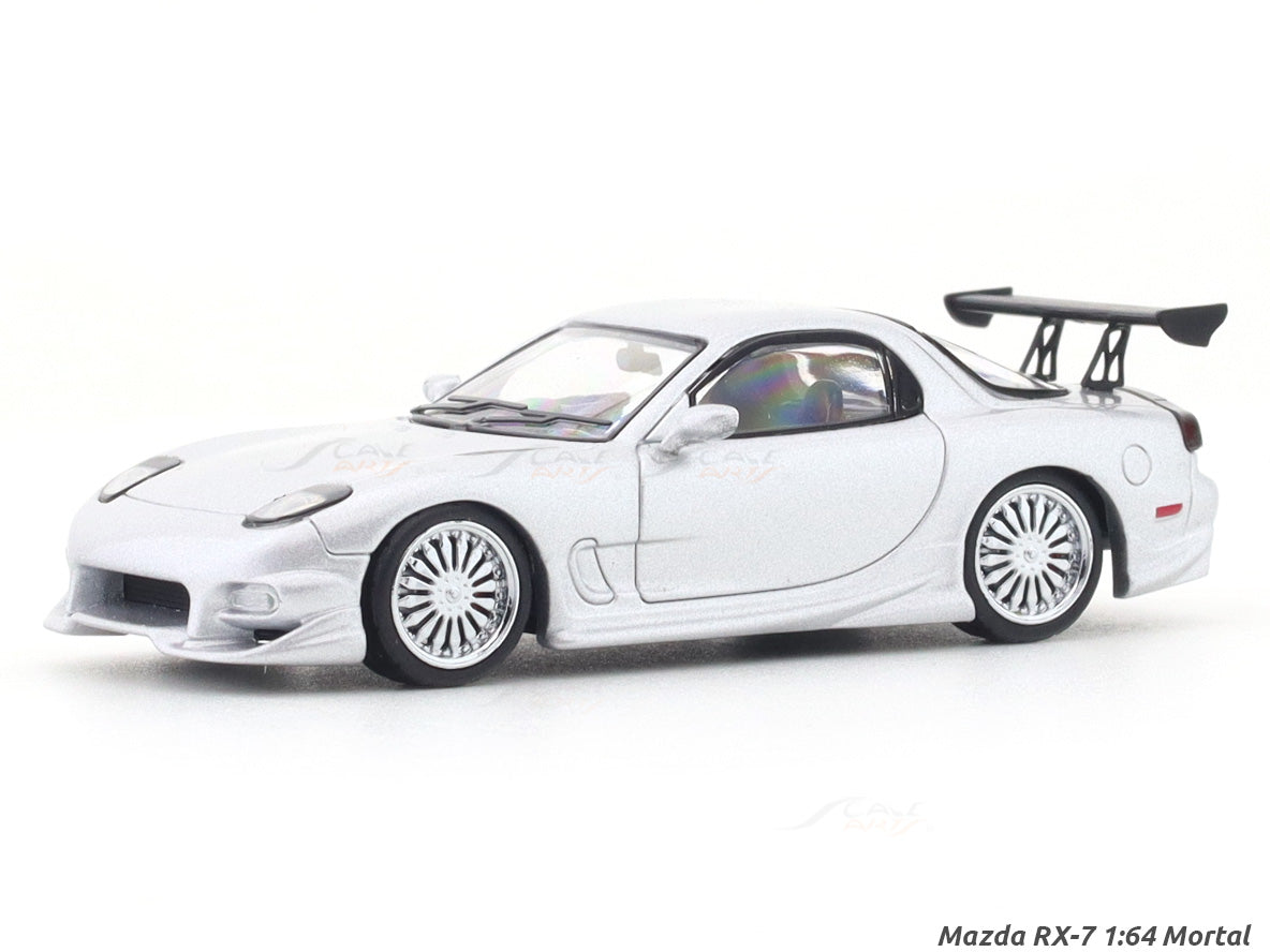 Mazda RX-7 silver 1:64 Mortal diecast scale model car miniature