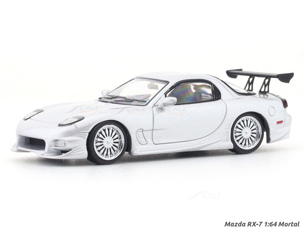 Mazda RX-7 silver 1:64 Mortal diecast scale model car miniature