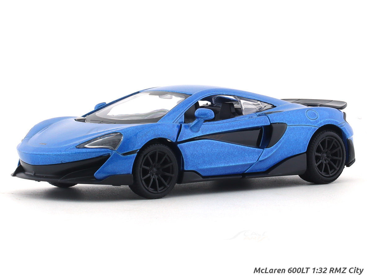 McLaren 600LT blue 1:32 RMZ City inch pullback diecast scale model car