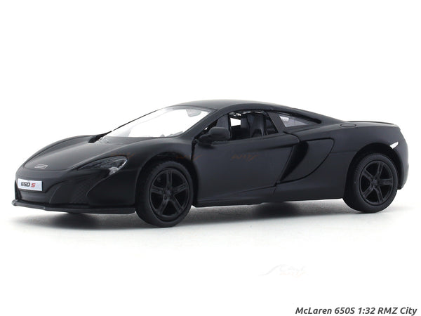 McLaren 650S matte black 1:32 RMZ City 5 inch pullback diecast scale model car