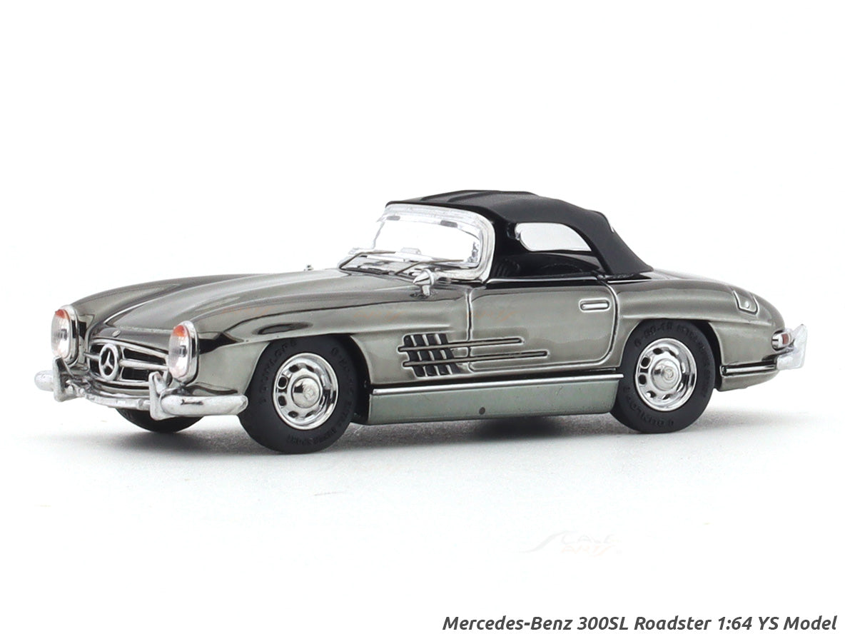 Mercedes-Benz 300SL Roadster black metal 1:64 YS Model diecast