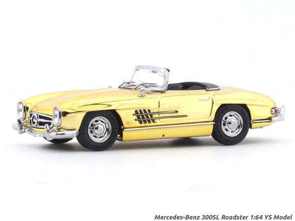 Mercedes-Benz 300SL Roadster gold 1:64 YS Model diecast scale model car collectible