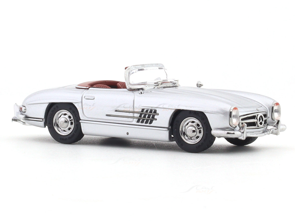 Mercedes-Benz 300SL Roadster silver 1:64 YS Model diecast scale