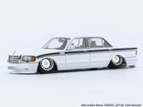 Mercedes-Benz 560SEL W126 AMG white 1:64 Master diecast scale model car collectible