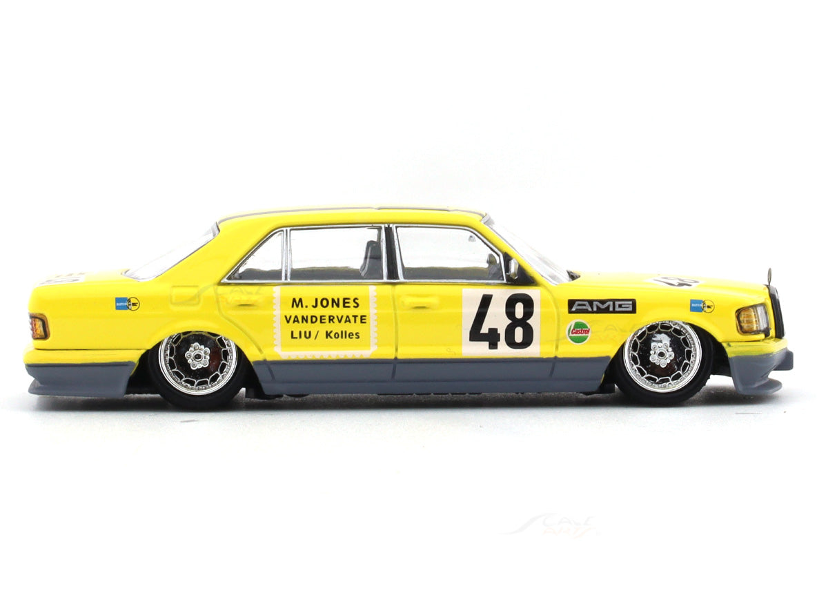 Mercedes-Benz 560SEL W126 Low Yellow Pig 1:64 Master diecast scale car