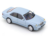Light blue model car on a white background