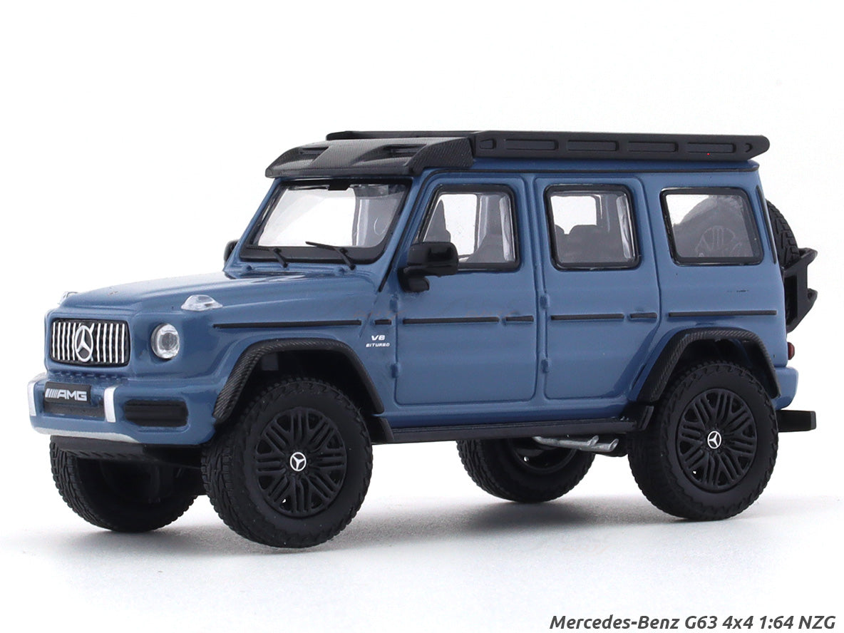 Mercedes-Benz G63 4x4 Roofrack blue 1:64 NZG diecast scale model car ...