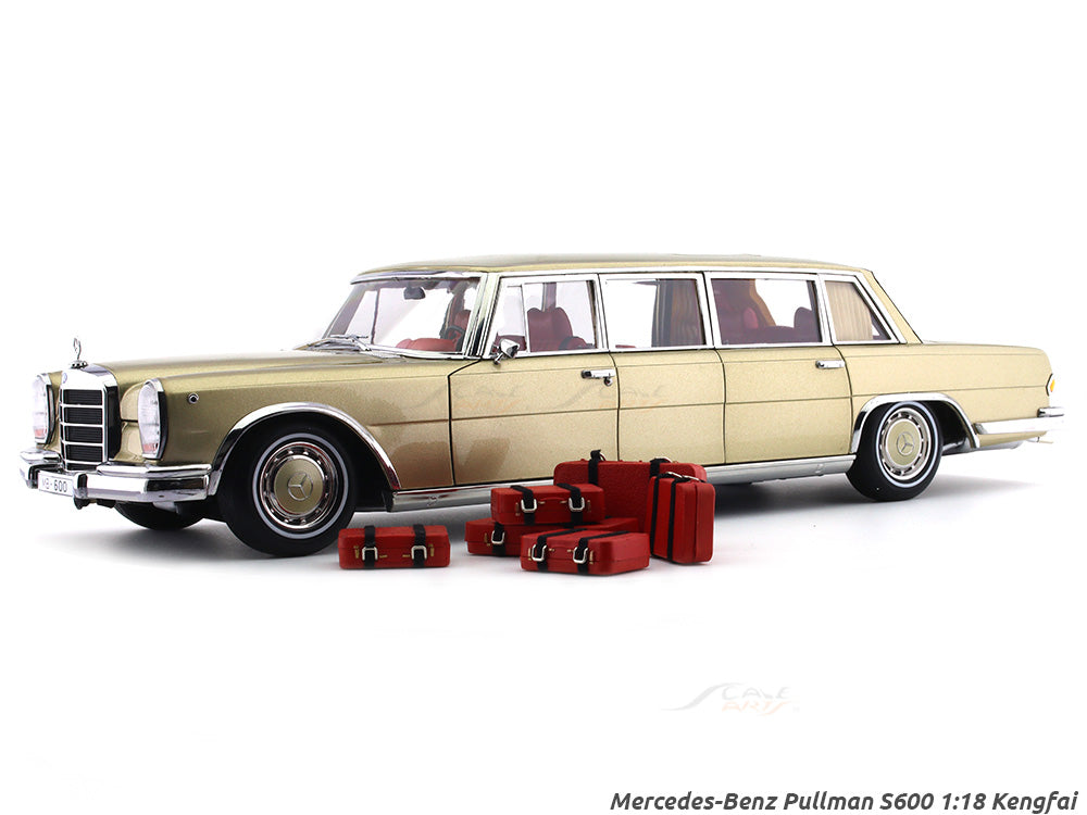 Mercedes-Benz Pullman S600 golden 1:18 Kengfai diecast Scale Model
