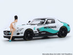 Mercedes-Benz SLS AMG with figure 1:64 TimeMicro diecast scale model car collectible