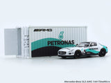 Mercedes-Benz SLS AMG with container 1:64 TimeMicro diecast scale model car collectible