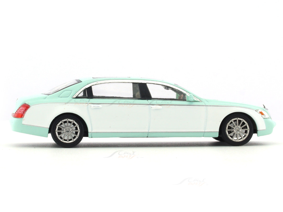 Stance Hunters 1/64 マイバッハ 62 ホワイト MB Mercedes Benz Maybach 62 - turquoise/white - Stance Hunters 1