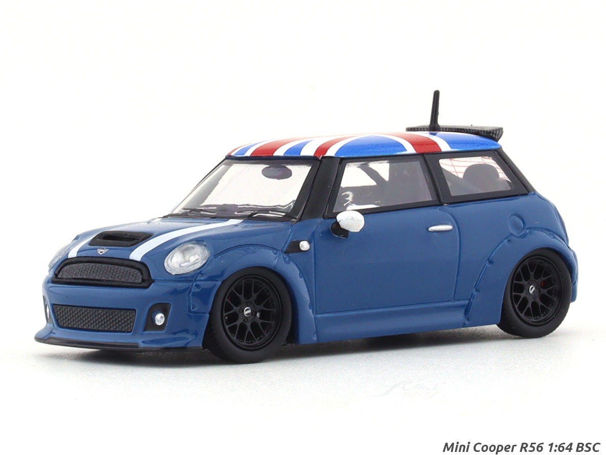 Mini Cooper R56 blue 1:64 Time Micro diecast scale model collectible