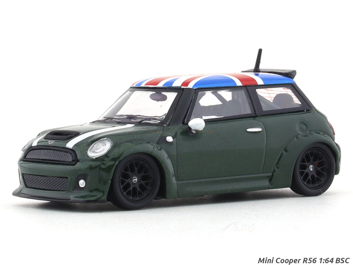 Mini Cooper R56 green 1:64 Time Micro diecast scale model collectible ...