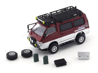 Mitsubishi Delica Star Wagon 4WD red silver 1:64 Autobots Model diecast scale model van